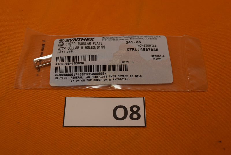 Synthes 241.35 One-Third Tubular Plate -NEW – Surgeon's Edge